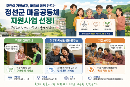 “어르신 장도 대신 봐줍니다”… 정선 마을공동체가 움직인다