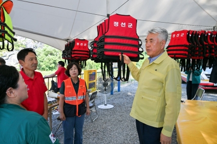 최승준 정선군수, 범바위 계곡 물놀이 안전점검