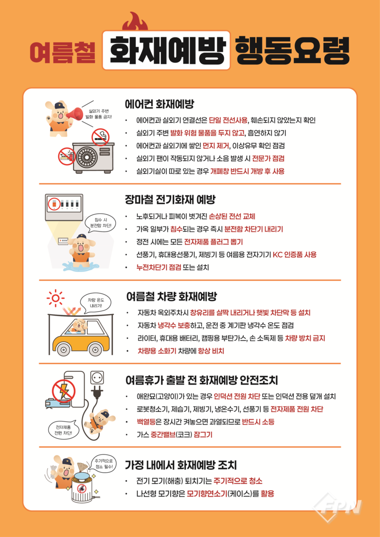 정선소방서 여름철 화재예방 행동요령 집중 홍보